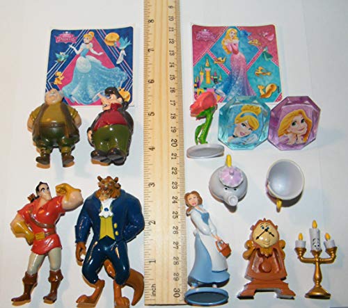 Happitoys 793869252863 Beauty And The Beast Movie Deluxe Figure Toy Set With 2 Toyrings, 2 Stickers And 10 Fun Figures Including Belle thumb #2