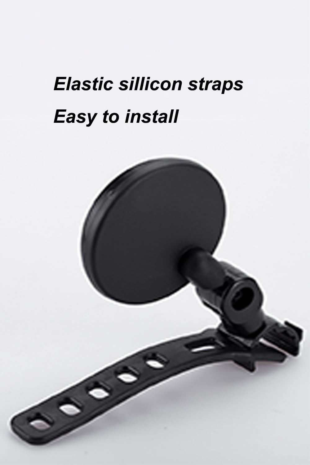 Bike Mirrors, Bicycle Cycling Rear View Safe Mirrors, Adjustable Rotatable Handlebars Mounted Scratch Resistant Glass Lens Plastic Convex Mirror for Mountain Road Bikes Easy to Install