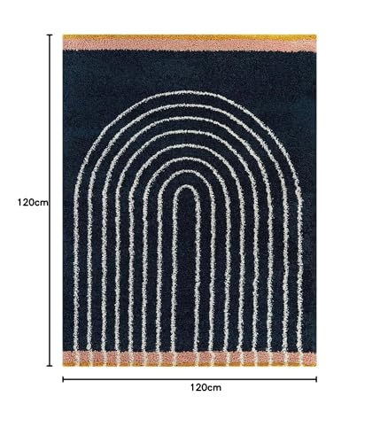 Image of Soft Modern Shag Area Rugs Fluffy Living Room Carpet Comfy Bedroom Home Decorate Floor Kids Playing Mat Size 4x4 Feet Square Color Multi K