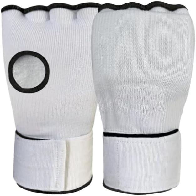 Ibluelover Boxing Hand Wraps Inner Gloves Half Finger Gloves with Padded Knuckle Support & Adjustable Strap for Muay Thai Kickboxing