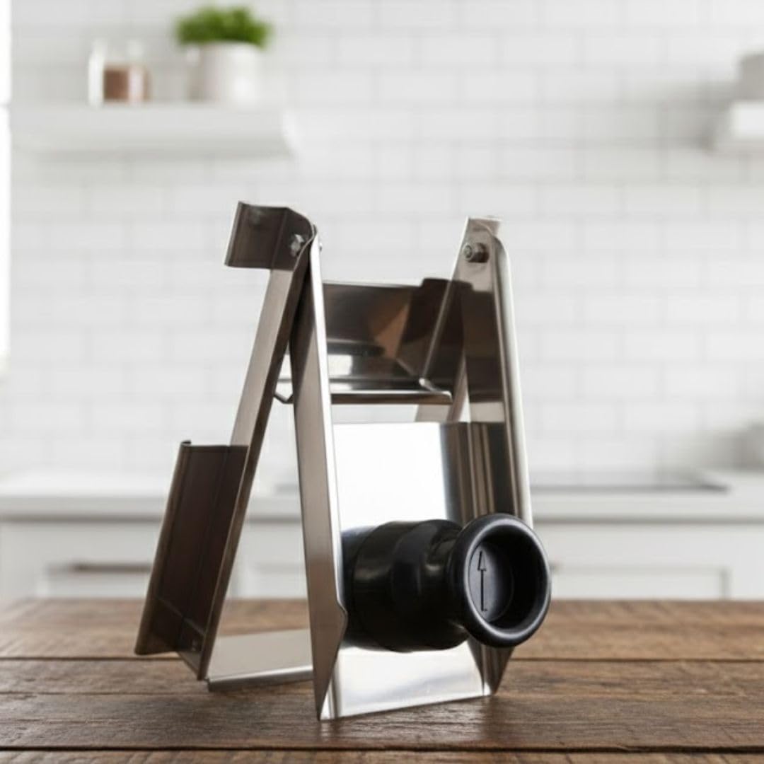 Soro Essentials - Verstellbarer Gemüsehobel aus Edelstahl mit 3 Klingen, Gemüsehobel für Küche, Gemüseschneider, Gemüseschneider, Kartoffelschneider, Mandoline, Kartoffelschneider