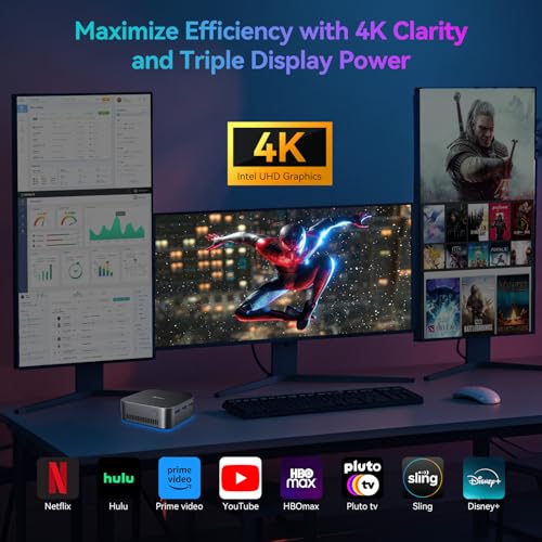 Huidun H20 Mini PC Intel 12th Gen N97(Beat N95/N100,up to 3.6GHz) Mini Computers 16GB LPDDR5 512GB SSD Windows 11 Pro Mini Desktop PC,Triple HDMI 4K,USB 3.0,WiFi 6,BT 5.2,for Business and Office - Image 5