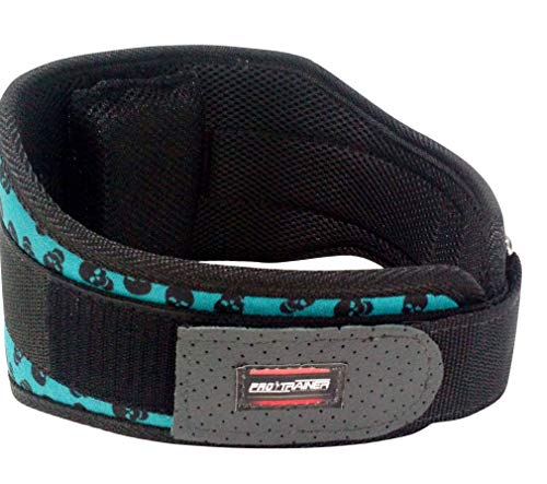 Cinto Caveira Azul Treino Feminino Musculação Crossfit (200, PP)