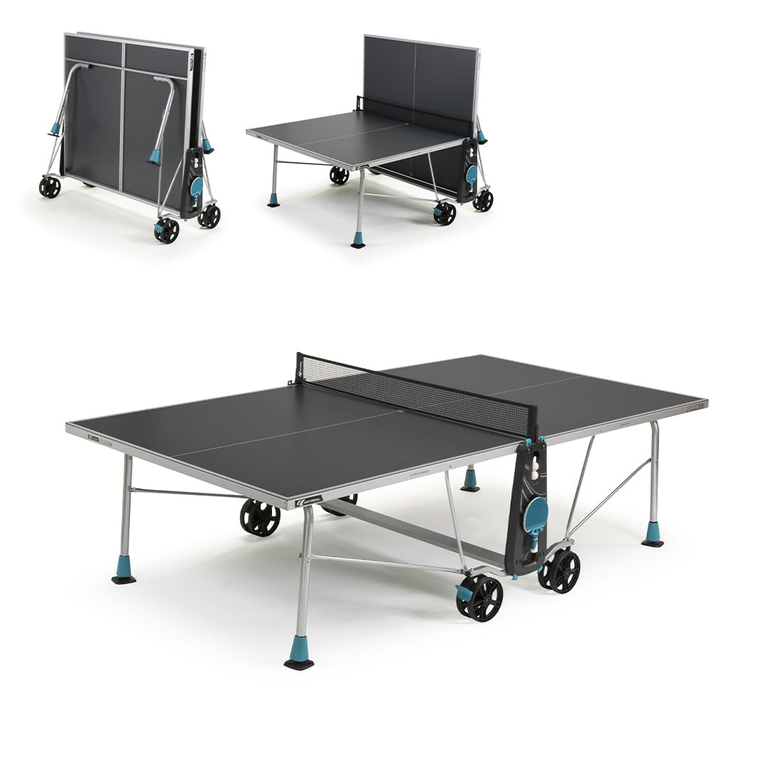 CORNILLEAU - Table de ping Pong d'extérieur 200X Outdoor - Loisir de Jardin - Agrément FFTT - Gris