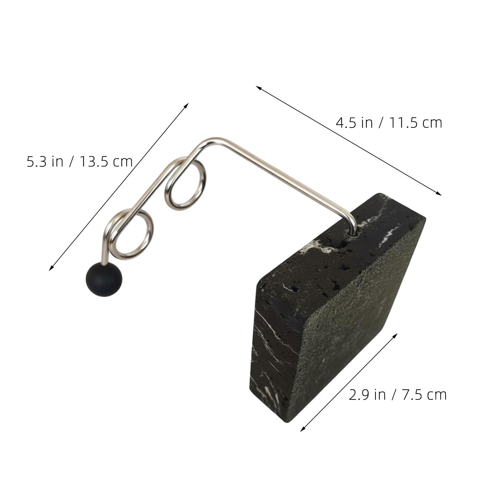 Portaspazzolino da Denti in Acciaio Inox 304 con 2 Scomparti e Base Antiscivolo Effetto Terrazzo, Organizer Bagno per Rasoi e Spazzolini Manuali, Supporto da Tavolo Resistente
