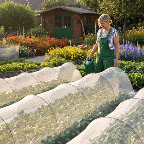 Red de jardín de 3 x 13 m malla antipájaros para huerta y cultivo exterior 4