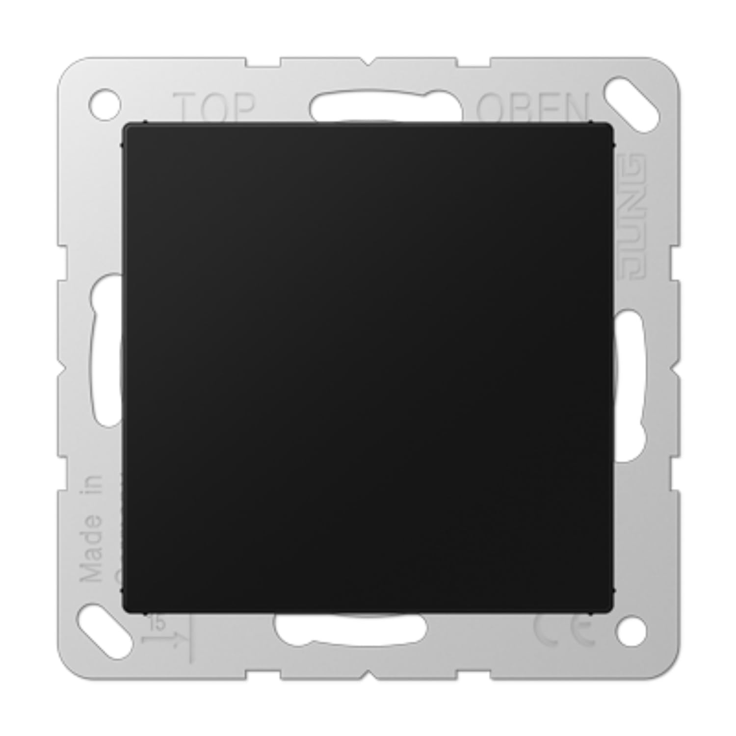 Couvercle aveugle A noir mat enjoliveur de finition JUNG A594-0SWM