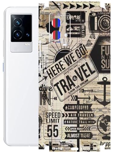 Image of AtOdds - Full Body Back Screen Guard Protector Film - Lamination Wrap Skin Sticker Compatible with IQOO 9 | Scratchproof Matte Finish (Explore)