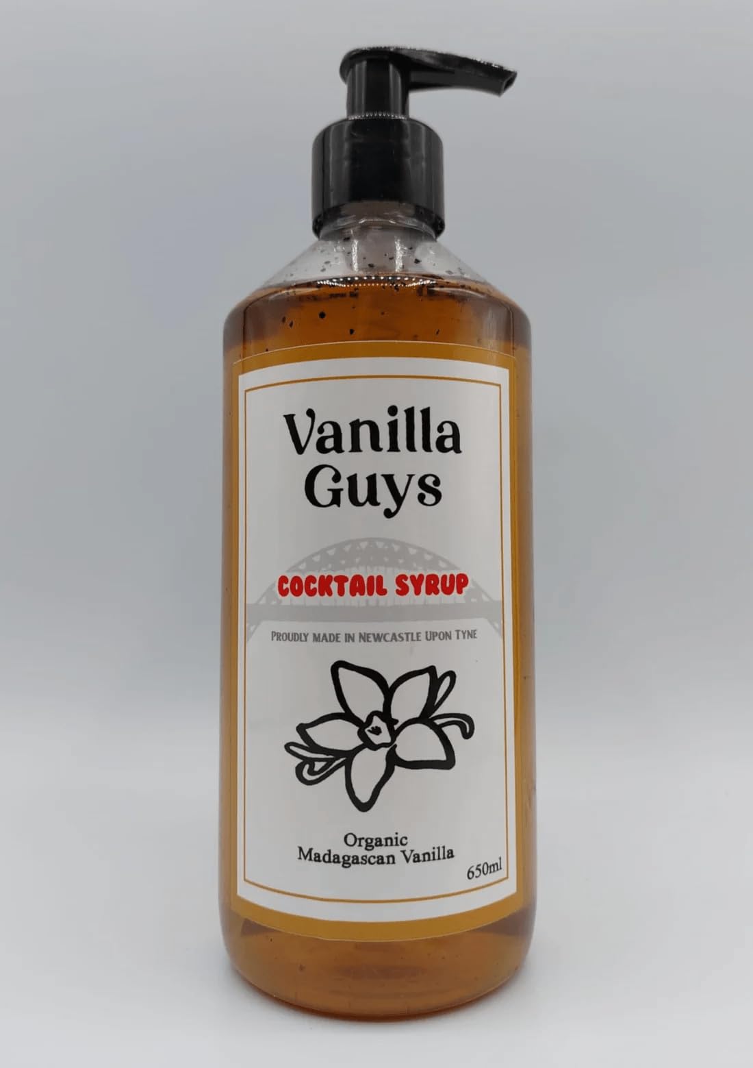 Vanilla Guys' Cocktail Syrup 500ml – Premium Vanilla Flavor Syrup for Cocktails, Mocktails, Beverages, Coffee, Milkshakes, Desserts & Baking – Ideal for Smooth, Sweet Vanilla Taste in Drinks