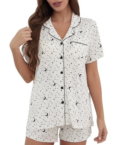 Image of HNG Pajama Sets for Women 2 Piece PJ Sets Short Sleeve Lounge Set Fashion Sleepwear XS-3XL