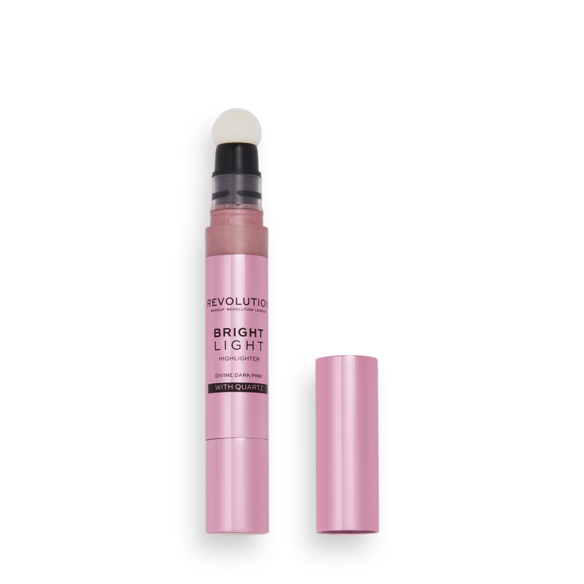 Revolution Beauty London, Bright Light Liquid Highlighter, Buildable Formula for a Luminous Skin Glow, Vegan & Cruelty-Free, Divine Dark Pink, 0.10 fl oz