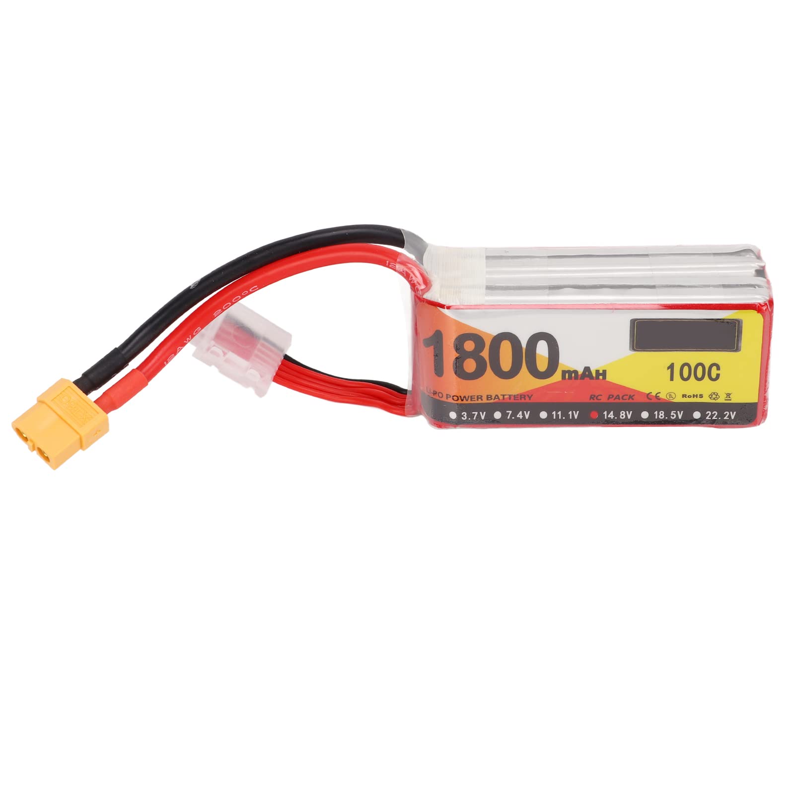 Batteria Lipo da 1800 mAh Velocità di scarica 100C Spina 14,8 V 4 S XT60 Alimentazione a batteria RC per modello di auto in elicottero RC