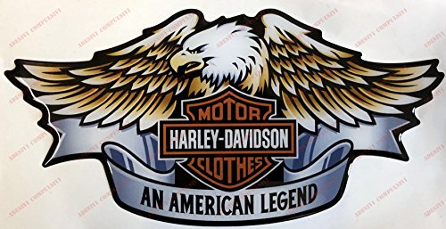 Pegatina con logo Harley Davidson, Águila, efecto 3D. Para depósito o casco.