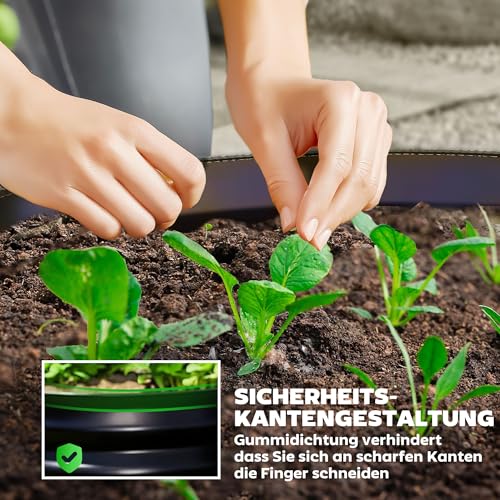 Bac à légumes surélevé Outsunny Ø60x30cm jardinière de fleurs pour balcon - 6