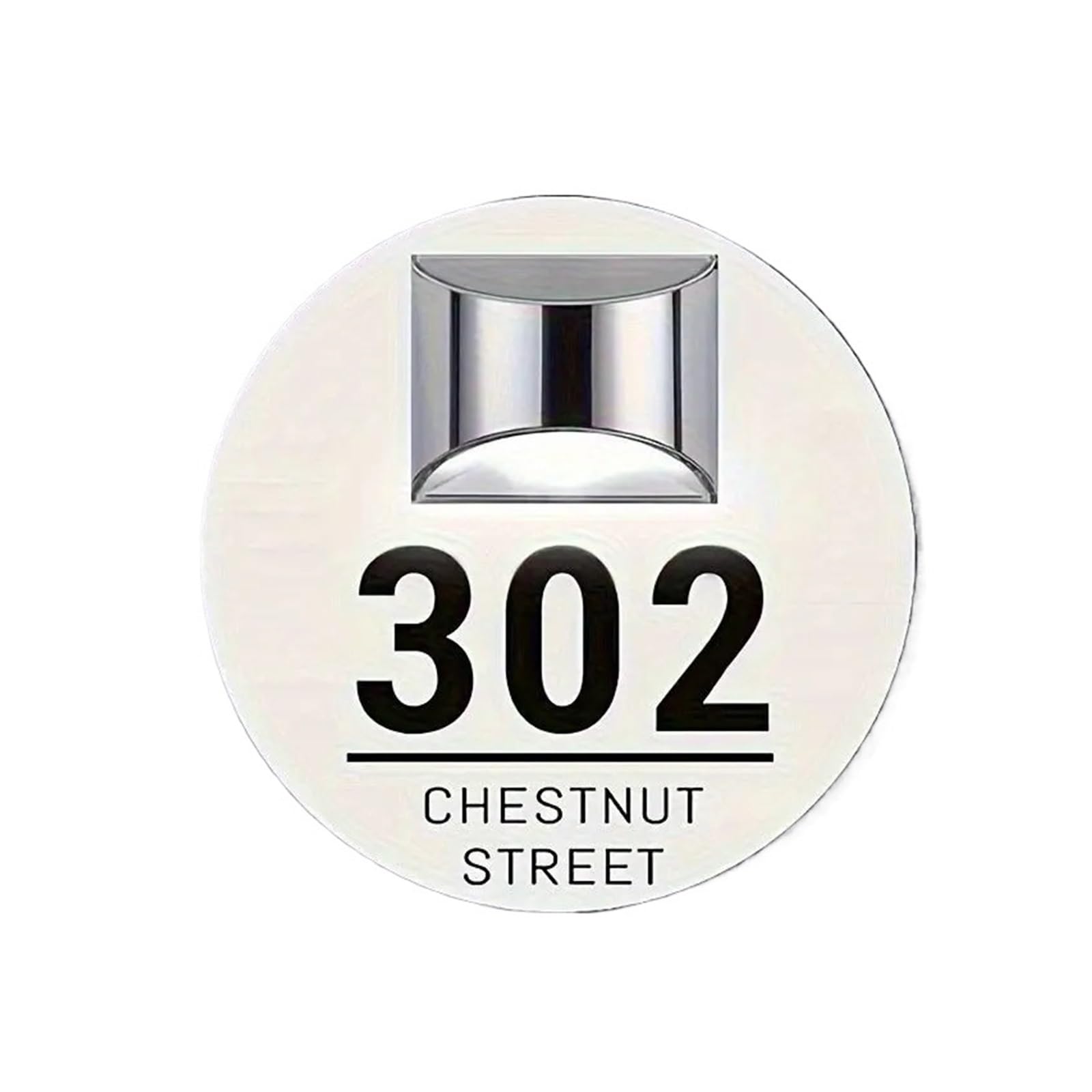 1pc Solare Acrilico Numero Civico Segno Incisione Cava Indirizzo Targa Porta Impermeabile for Decorazioni for La Casa All'aperto(White Black,25x25cm)