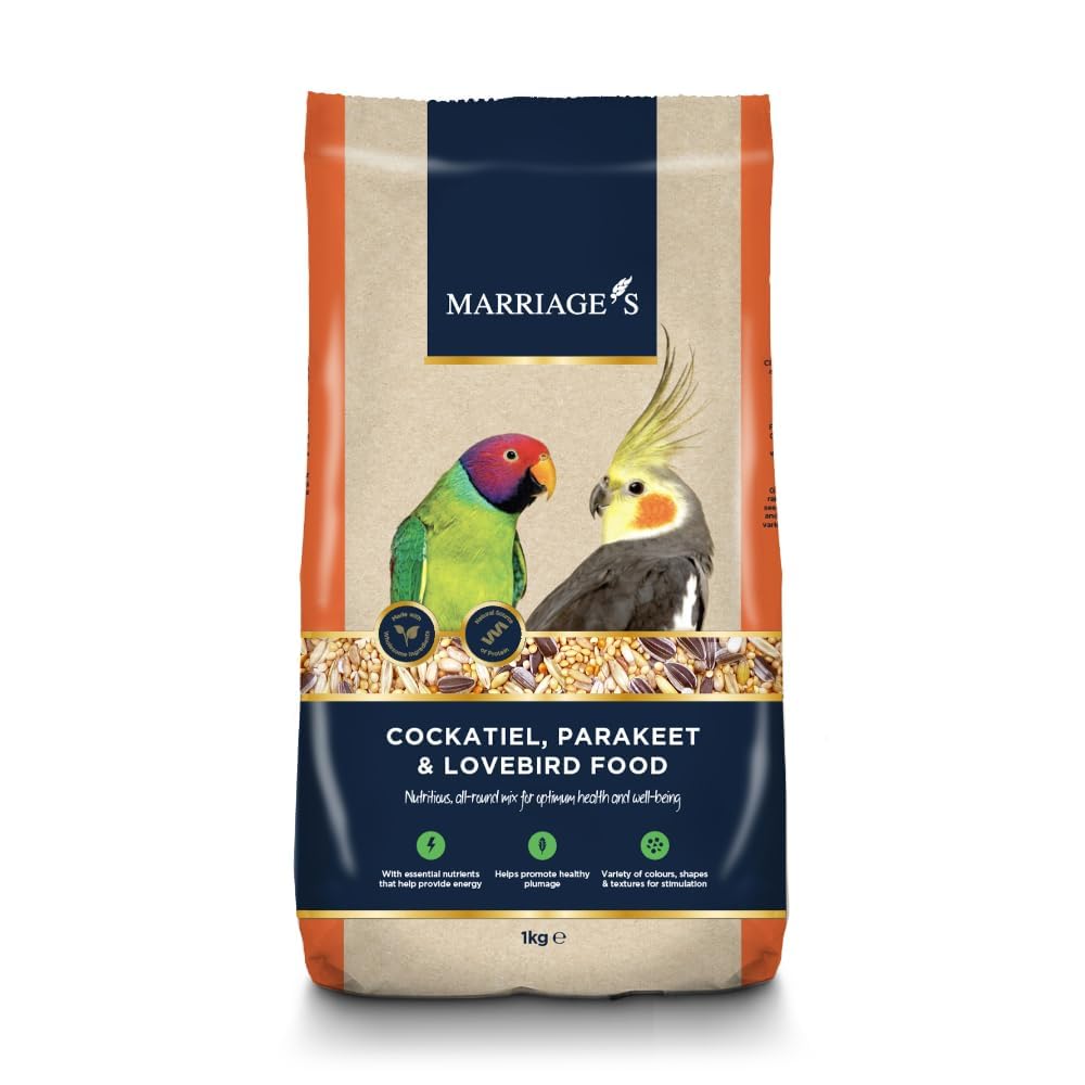 Marriages - Parakeet and Cockatiel Food, Wholesome Bird Seed Mix (1kg)