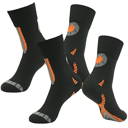 RANDY SUN Men's Waterproof Hiking Socks, Running Hiking Socks, Unisex Daily Elite Business Barefoot Socks