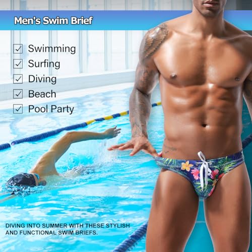 Arjen Kroos Men's Swim Briefs Swimsuit Sexy Print Swimwear Bikinis with Drawstring4