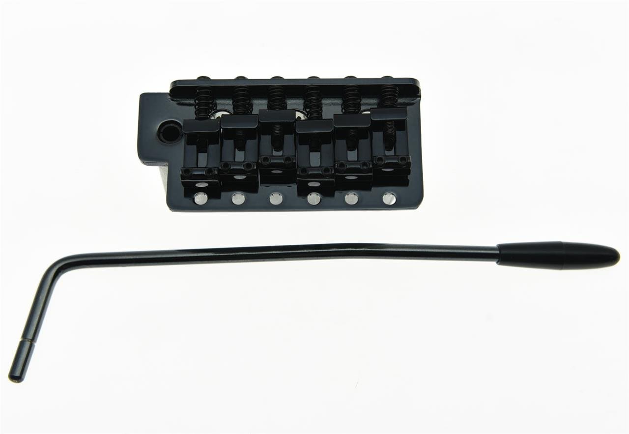 KAISH Black Vintage ST Strat Guitar Trem Tremolo Bridge Full Size Block Bent Saddles - Image 2