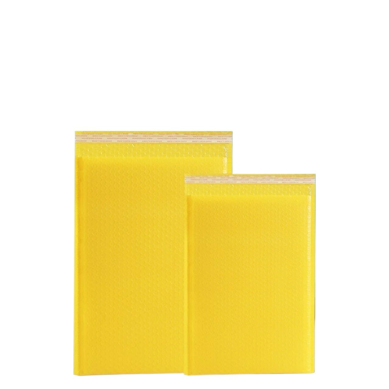 Self Sealing Bubble Cushion 10pcs/bag Color Bubble Envelope Bag Express Package Foam Matte Co Extruded Film(Yellow,25 * 30cm)