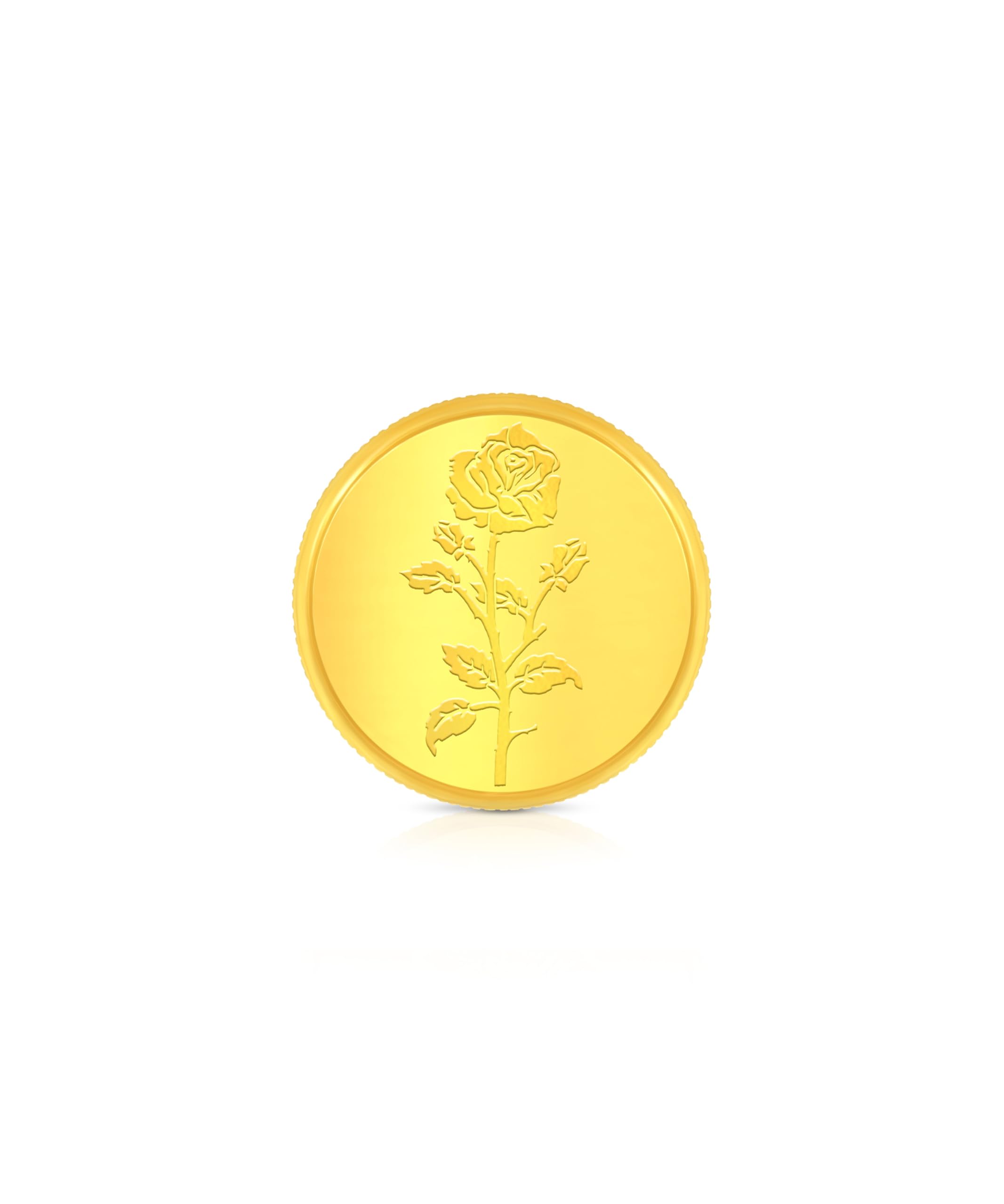 Bhima Jewels 24K 999 Purity Plain Flower Coin 0.5g