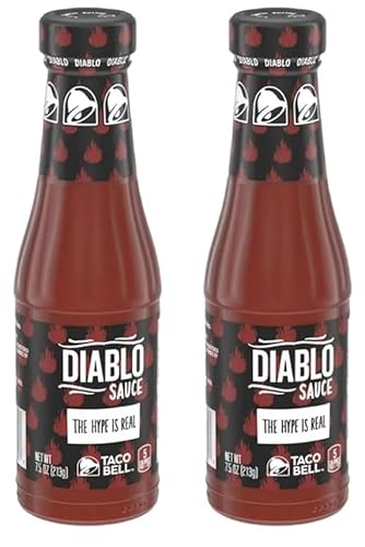 Generic Taco Bill Diablo Sauce2 Pack Taco Sauce Condiment Seasoning for Tacos Chips Quesadilla Burritos, 7.5 Ounces Each