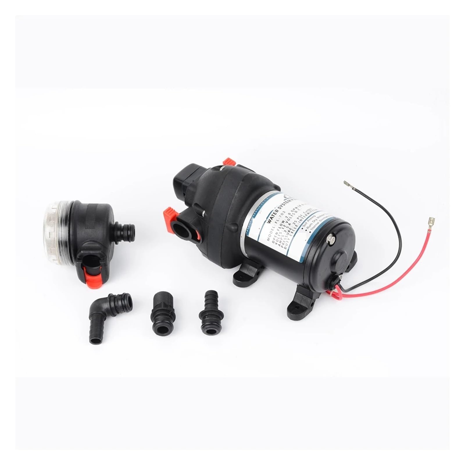 Wysokociśnieniowe pompy membranowe, pompa zanurzeniowa, DC 12 V/24 V, 132 W, 25 psi, 15 m Mi ni, elektryczna pompa wodna, automatyczna pompa membranowa, do jachtów, pompa zęzowa FL-701 FL-704 (12 V,