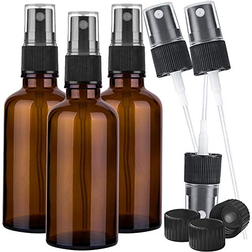 Small Spray Bottle Amber Glass Spray Bottles 2 oz Empty Travel Spray Bottle