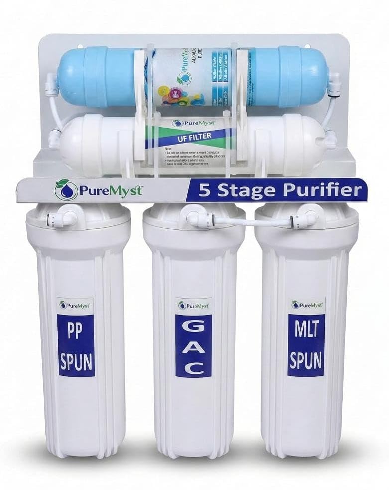 5 Stage Non Electric Gravity Base Under sink or Wall Mount UF Membrane Alkaline Water Purifier No TDS Reduction No Wastage And Without RO,Not suitable for Borewell or Tanker water-image-46