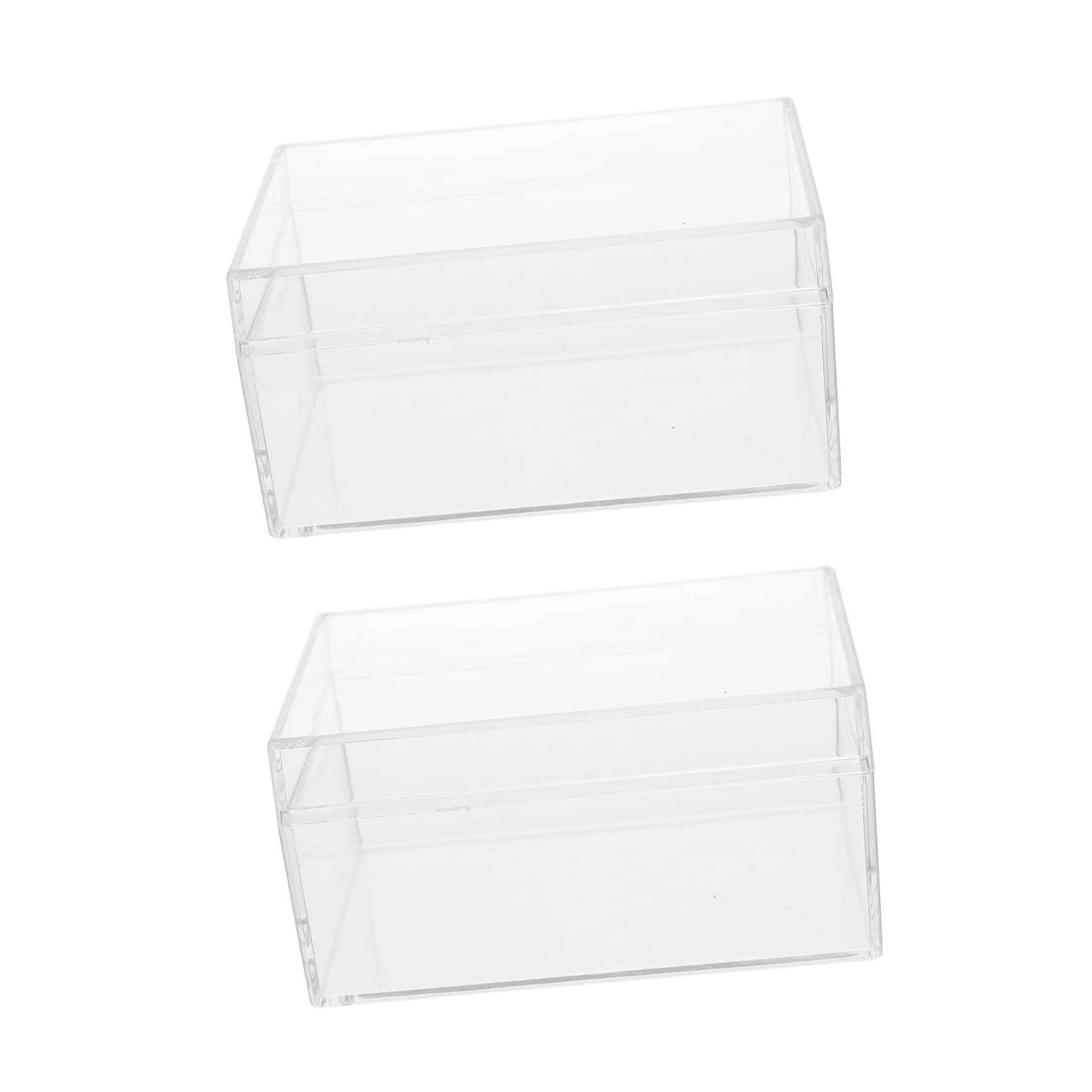 HONMEET 2pcs Storage Box Playing Card Deck Holder Empty Cards Storage Case Empty Card Holder Poker Cards Cases Carat Card Case Empty Playing Card Holder Clear Card Case Plastic Transparent