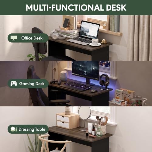 FURINNO Simplistic Study Table, Columbia Walnut - image 9