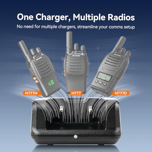 Retevis H777 Walkie Talkie Charger, USB-C Desktop Charger, Original Charging Base, Compatible with Retevis H777 H777H H777D Walkie Talkie and Battery(1 Pack) by Retevis - Image 2