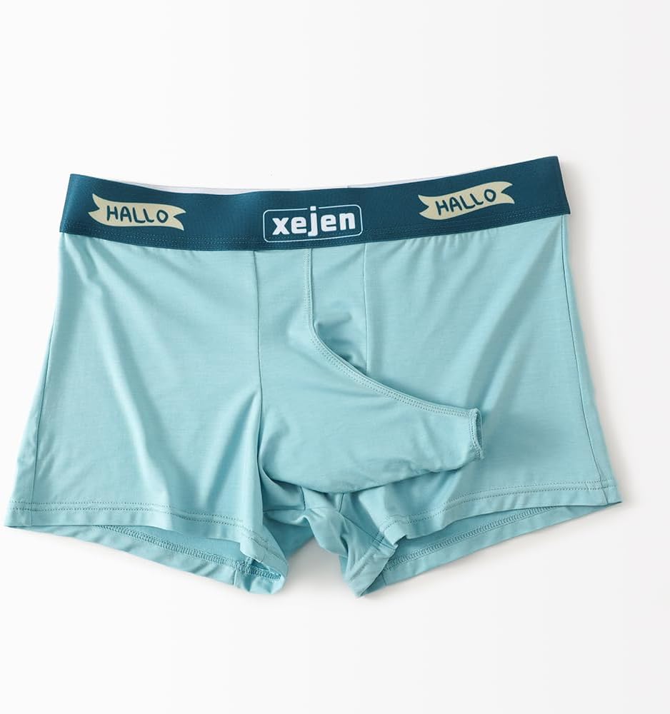 Men's Boxer Briefs, Ice Silk Breathable Underwear, Rayon Blend, 4-Pack, Moisture Wicking, Ergonomic Design - Image 8