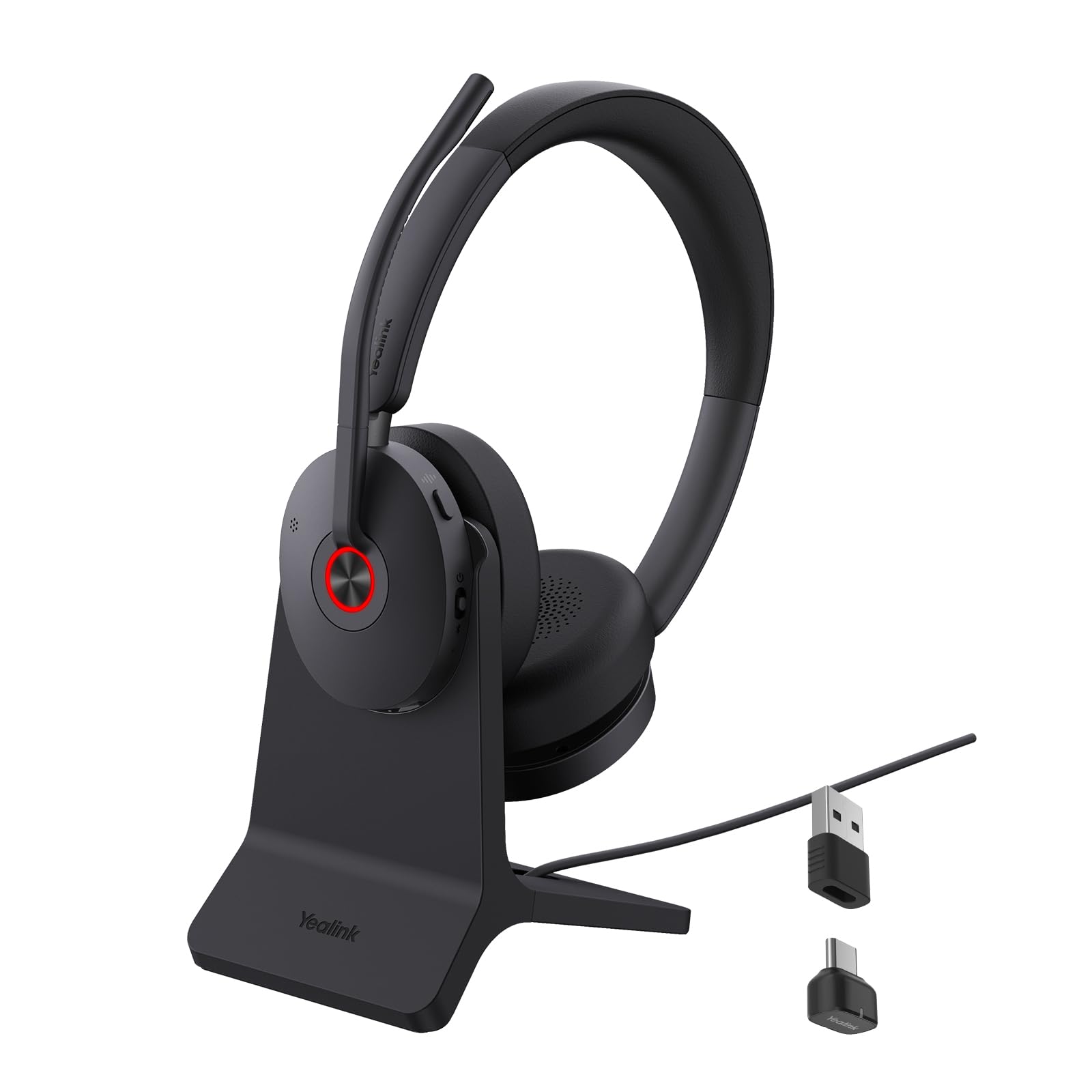 Yealink BH74 UC ANC Bluetooth Headset with Microphone for Hybrid Work, Microsoft Teams Premium Open Ofﬁce Certified Headsets with 6-mics Active Noise