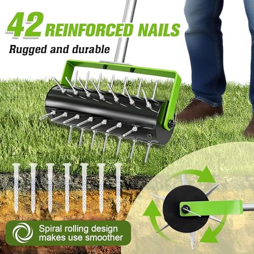 Failenfeivp Rolling Lawn Aerator Tool