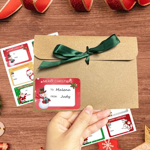 120Pack Christmas Labels Stickers 65 x 45mm Christmas Name Gift Labels - Image 5