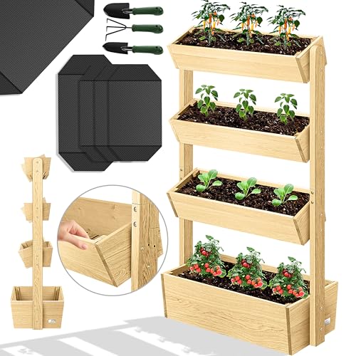 KESSER® Hochbeet mit 4 Etagen Premium Blumenkasten Blumentreppe...