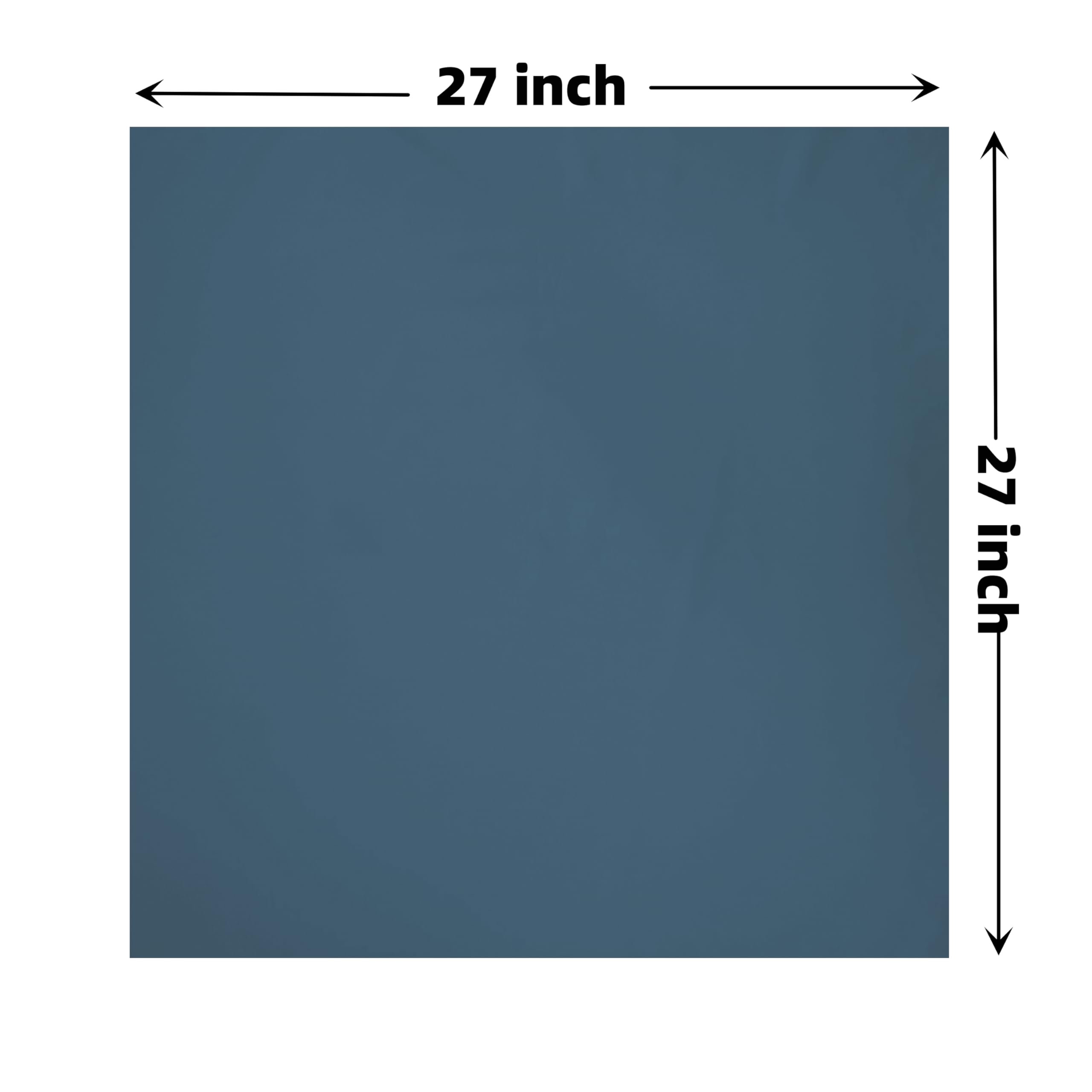 HankieWorld Extra Large Bandanas 27x27 inch Thick Solid Color Cotton Oversized Blank Head Bandannas for Men and Women (Indigo Blue Single)