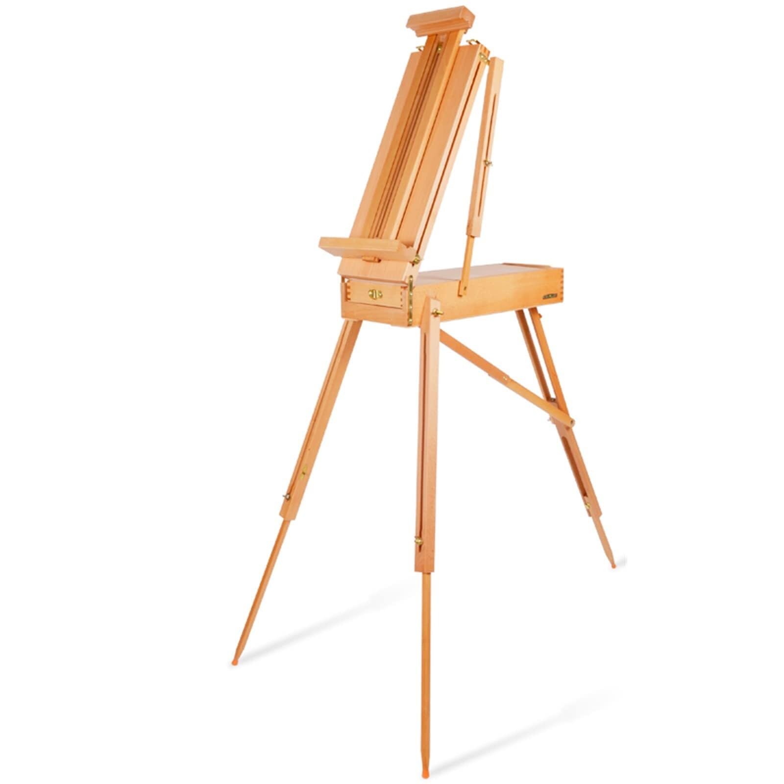 MYUYEE Adjustable 184Cm Tall Wood Studio Easel With Storage Drawer, Professional French Easel For Painting, Sketching, And Art Supplies