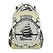 LUNLUMO Sac à dos de voyage décontracté avec motif nautique pour homme/femme