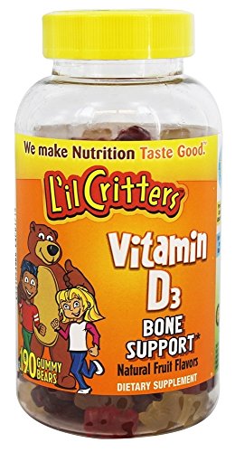 L'il Critters Vitamin D3 Bone Support Natural Fruit - 190 Gummy Bears