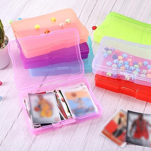 Image of PATIKIL 4x6 Photo Storage Box, 2 Pack Photo Boxes Storage Photo Organizer Cases Storage Container Picture Boxes Plastic for 4x6 Pictures Sticker Scrapbook Craft Keeper, Clear