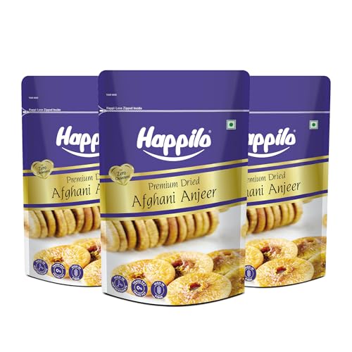 Image of Happilo Premium Dried Afghani Anjeer 200g (Pack Of 3), Dried Figs, Rich Source of Fibre, Calcium and Iron, Low in Calories and Fat Free