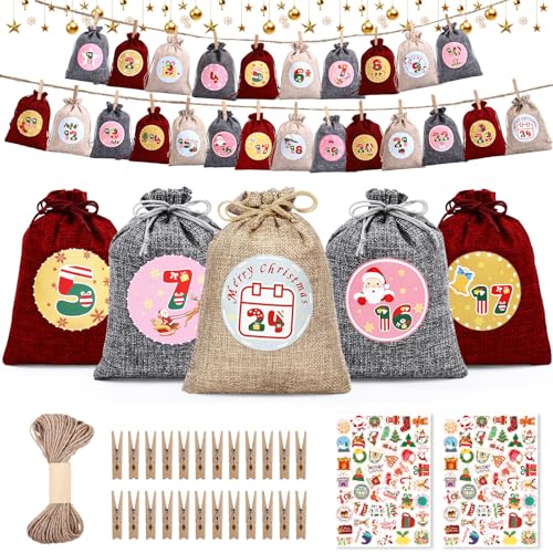 Chuner Adventskalender zum Befüllen, 24 Adventskalender Selber Befüllen...