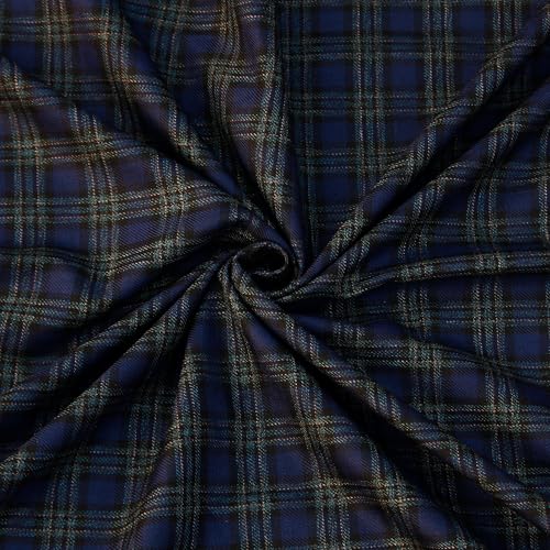 Image of BIGREAMS Unstitched Checkered Suiting Luxury Pants Fabric for Men - 1.5 Meter Pant Piece | Premium Blended Material | Soft Finish | Ideal for Formal Trousers