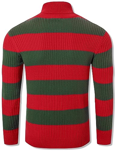 QZH.DUAO Men's Casual Slim Fit Turtleneck Pullover Sweaters Tops with Twist Patterned3