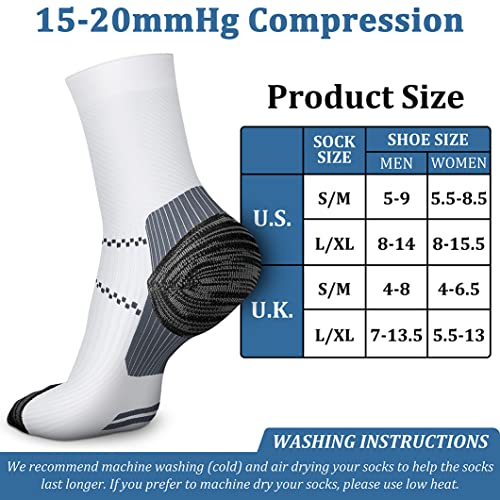 Image of Copper Compression Socks (3 Pairs), 15-20 mmhg is BEST Athletic & Medical for Men & Women, Running, Flight, Travel, Nurses - Boost Performance, Blood Circulation & Recovery