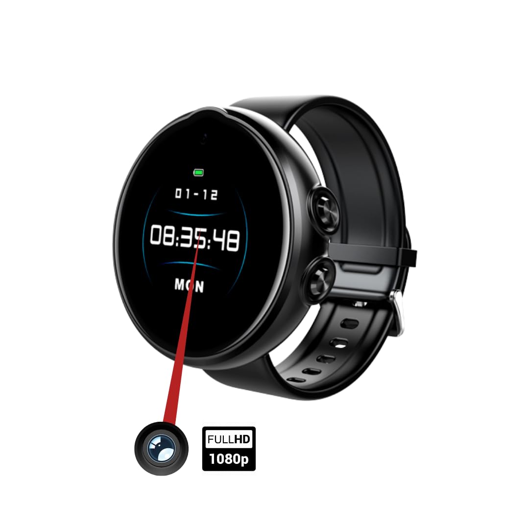 Reloj LCD con clip trasero cámara espía Full HD 32GB visión nocturna