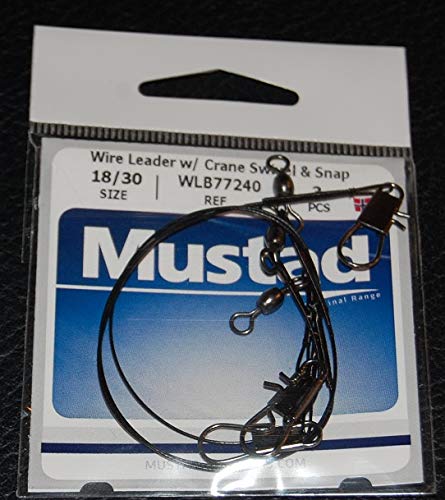 Wire Leader con Giratorio y Mosquetón Negro 18/30 miniatura 1