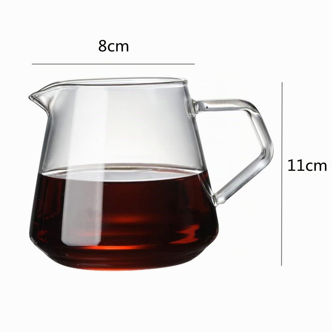 Kaffee-Server, Glaskaraffe Kaffeekanne Glas ，Klar，Heat Resist Kaffee & Teekessel (650 ml/22 oz)